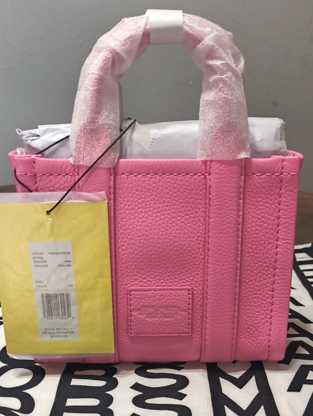 Marc Jacobs PETAL Pink 🩷 Micro  Pebbled Leather Tote Bag - Picture 3 of 7
